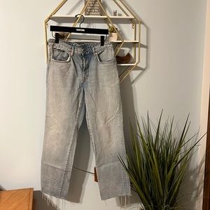 Straight Fit High Waist Denim